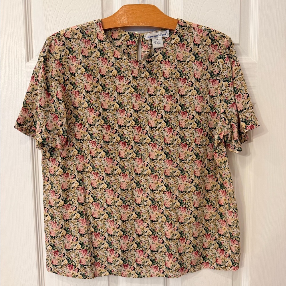 Anna and Frank Multicolor Floral Silk Top